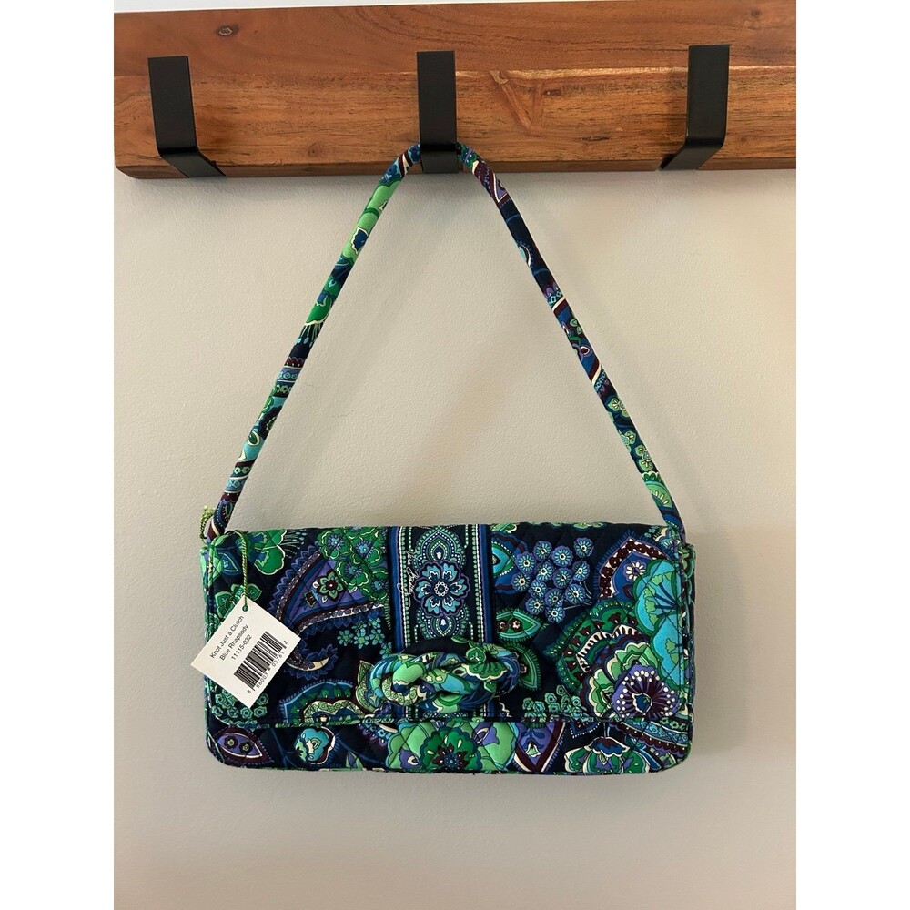 Vera Bradley Knot Just a Clutch Purse Blue Rhapsody Paisley Print NWT